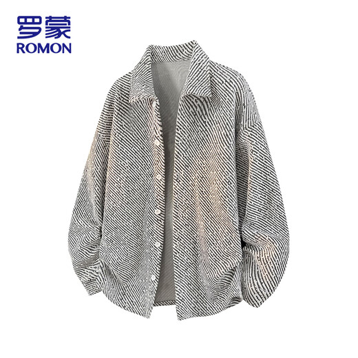 ROMON flight jacket men's outerwear 2025 autumn and winter new loose trendy brand cardigan casual high-end tops clothing