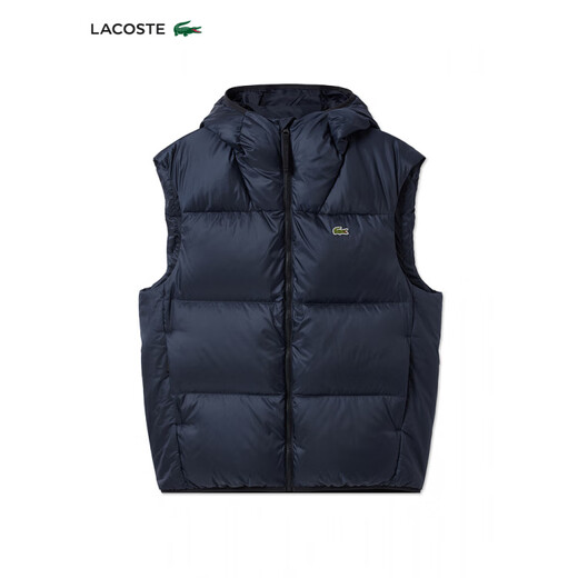 Crocodile (LACOSTE) Men's 25 Autumn New Duck Down Zip Hooded Vest Jacket BH2895 031_Black S 48__M