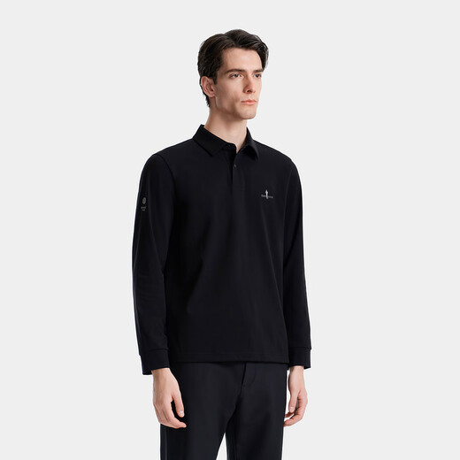 Biyinlefen Lightweight and Soft 2025 Autumn New Men's Casual Commuting Skin Friendly Elastic Lapel Long Sleeve POLO Shirt