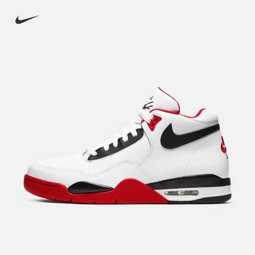 Nike men's lightweight leather sneakers winter cushioning classic NIKE FLIGHT LEGACY BQ4212 100 white/black-university red 42
