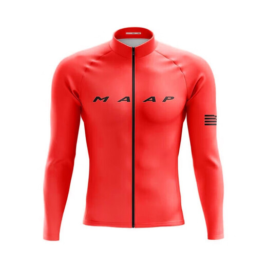 MAAP autumn cycling clothing men's long-sleeved tops cycling sportswear road bike outdoor breathable quick-drying shirt MAAP orange gray S
