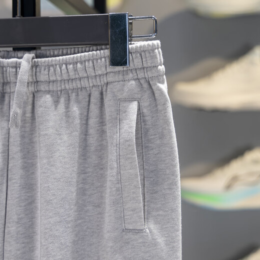 Li Ning Children's Suit 2025 Autumn Men and Women Big Children's Tie-Leg Sweater Loose Pullover Sweatshirt Suit YWEV045 Flower Gray Extreme Gray/Flower Gray Extreme Gray YWEV045-3 130