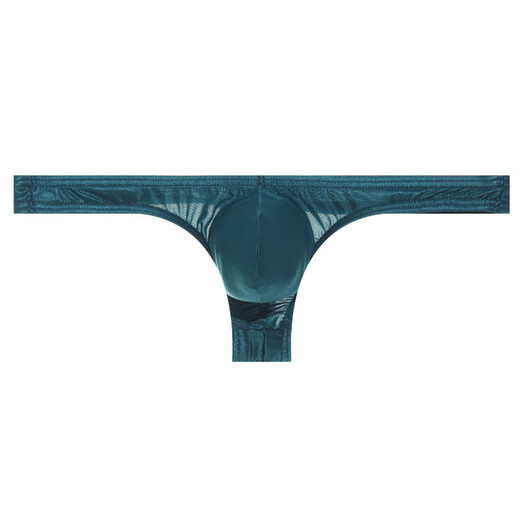 G-STATION summer ice silk cool men's thong ultra-thin high elastic silky soft soft comfortable breathable sexy low waist underwear black S