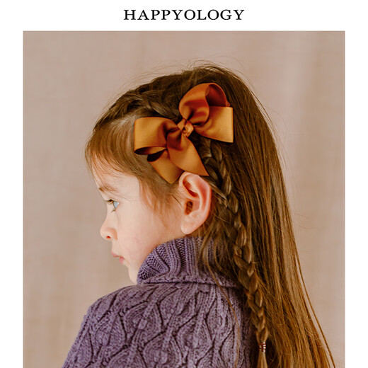 Happyology British children's hair clips set of two cute hair accessories little girl headdress ribbon bow