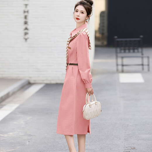 Ehangy Luxury High-End Brand Dress для женщин 2025 Осень Осень Новый Стиль Стиль стиль модная повседневная и красивая юбка темперамента Khaki XL