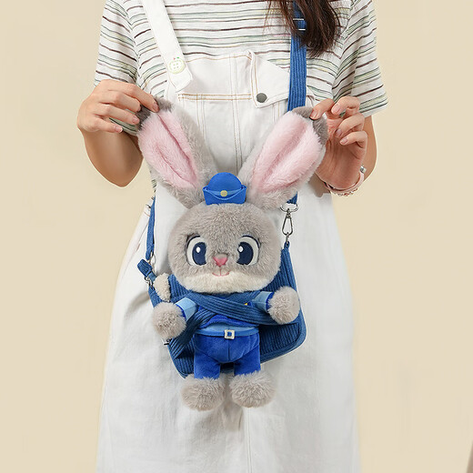 迪士尼（Disney）疯狂动物城朱迪斜挎包兔子玩偶包毛绒玩具娃娃女孩生日礼物女朋友
