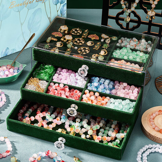 泰芬乐（BIG TAYLOR）古风串珠礼盒儿童玩具女孩生日圣诞礼物发饰琉璃手工diy过家家