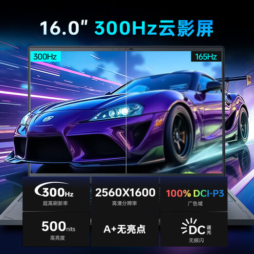 Thor Hunting Blade S2025 RTX5060 16-inch student AI high-quiet gaming laptop (U7 255HX 16G 1T 300Hz Black) National Government Subsidy