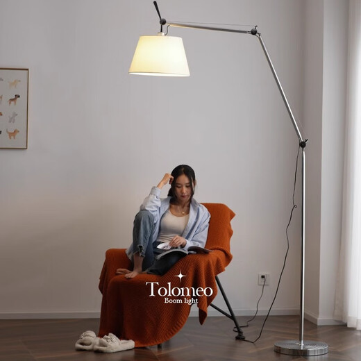 Designer Swing Arm Floor Lamp Medieval Bauhaus Living Room Sofa Ambient Light Study Bedroom Fishing Reading Light Full Spectrum Eye Protection_Warm Light