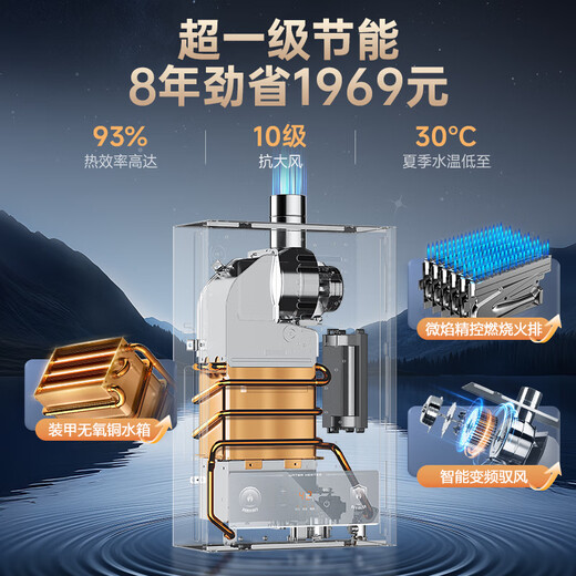 Macro Constant Temperature King P3 PRO(F) pressurized water servo 16-liter gas water heater state subsidy 15% natural gas first-class constant temperature first-class energy-saving anti-freeze trade-in