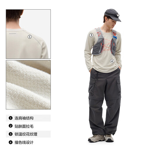 Jiao Nei Repi 502++ men's quick-drying round neck long-sleeved functional T-shirt warm top sports cycling quick-drying clothing autumn and winter