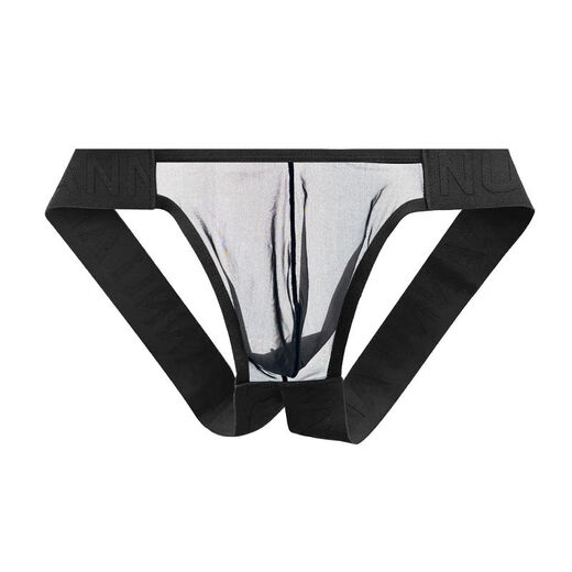 The 2nd item is 50% off fully transparent back hollow thong men's underwear, low waist butt lift bikini, sexy high-end black, the 2nd item is half price for purchases over 300-100 M