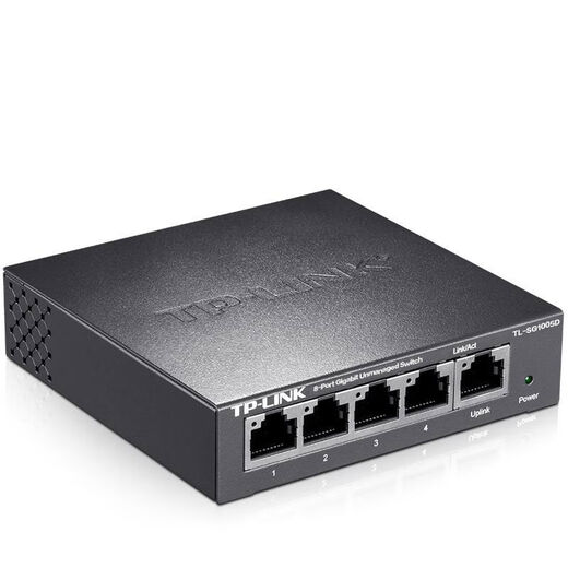 Pulian Pulian (TP-LINK) Pulian TPLINK switch 5-port 4-port Gigabit five-port steel shell 8-port branch line monitoring shunt hub switch 8 Gigabit steel shell cloud management TL-SG2008D