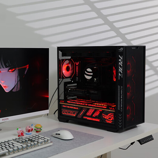 ASUS Chaiying RTX5070/5060Ti/5060 tarjeta gráfica i5 14600KF CPU ensamblaje computadora DIY escritorio máquina completa transmisión en vivo e-sports consola de juegos 3D refrigeración conducto de aire chasis i5 14600KF + ASUS RTX5060 configuración tres