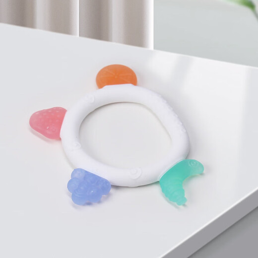 New Boilable Teether Toy Food Grade Liquid Silicone Baby Teething Stick Soothing Anti-eating Baby Teething Stick Dark Fruit Teether + Storage Box 1 Pack