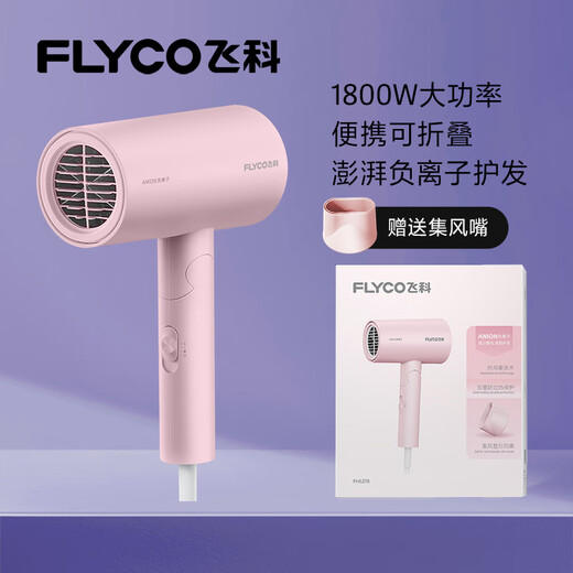 Feike hair dryer household quick-drying portable student dormitory low-noise hot and cold wind high-power hair dryer negative ion hair care hair dryer 6290/6276 negative ion + portable foldable FH6278 powder