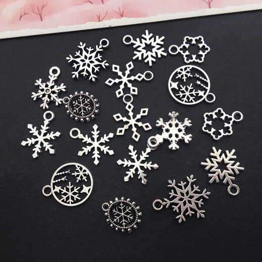 Autres accessoires d'accessoires d'alliage de flocon de neige mixte