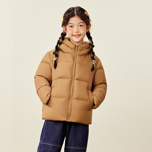 Mini Bala Hi2.0 Fever and Cold Resistant Down Jacket for Boys and Girls, Parent-child Long Style, Camel 50145, Short Style 160