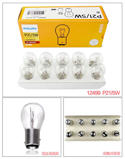 Brake bulb tail light bulb double wire 129611249912498125941282112066 24V 13821 R5W wire flat angle 10 pieces
