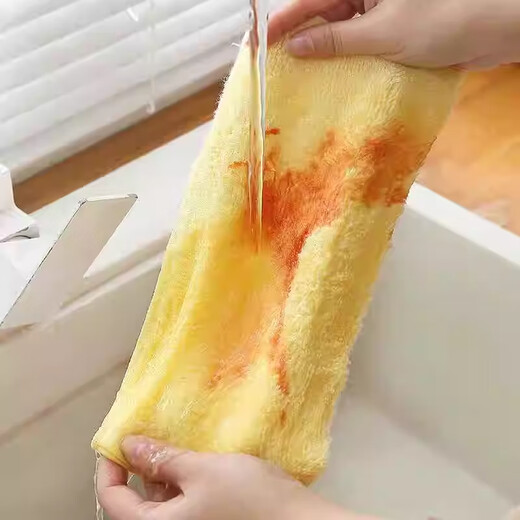 Kitchen Oil Remover Dish Towel Bamboo Strong Oil Remover Dishwasher Cloth Non-Stick Grease Rag Non-stick Kitchen Rag Upgraded Thickened Style 10 Pack Random Colors