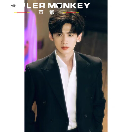 Sound Monkey black double-breasted suit men's suit professional formal wear men's casual suit jacket trendy wedding groomsman dress suit + white shirt + trousers three-piece suit XL