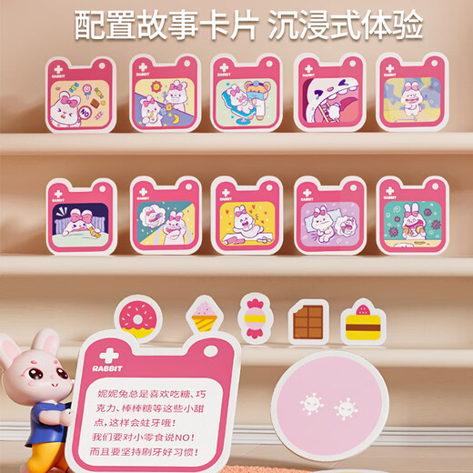 Bandi Cute House Playing Toys Girl Simulation Little Doctor Nurse Playing Set Children's Toys 3-6th Birthday Gift [53-piece Set] Multi-functional Medical Trolley Box Little Girl Year-old Gift Doctor Toys Children's Girl Set
