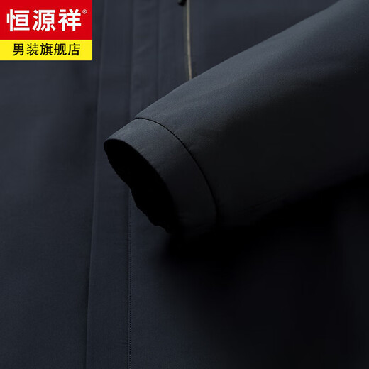 Hengyuanxiang winter camel velvet cotton coat men's jacket cotton coat men's casual removable hooded thickened warm jacket men's cotton-padded jacket dark green L (175)