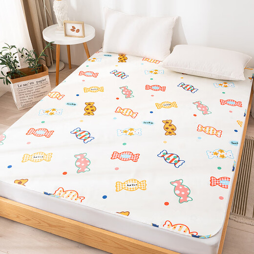 Diaper pad, machine washable waterproof sheet, elderly care mat, baby diaper aunt pad, large size, leak-proof for all seasons, four layers thickened - waterproof urine diaphragm - cute candy, suitable for 0.9*2.0m bed - 90cm*200cm