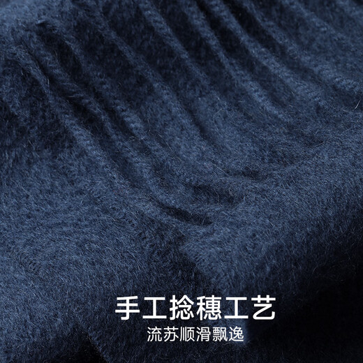 Hengyuanxiang Cashmere Scarf Men's Autumn and Winter Solid Color Warmth Versatile Thickened Scarf Birthday Gift New Year Exquisite Gift Box