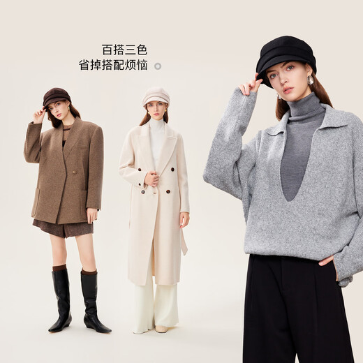 FANCET Hat Women's Autumn and Winter Style Elegant Beret Simple Temperament Showing Face Little Fisherman Hat Warm Peaked Hat for Mom