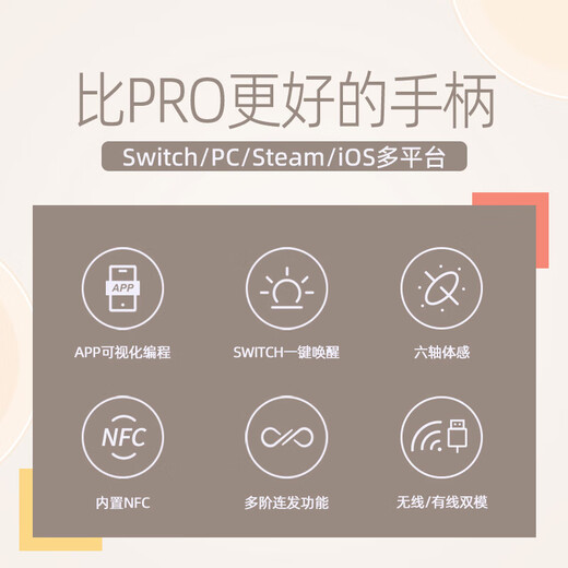 Lai Shi Da (PXN) P50 Custom Macro Programming Switch Wireless Game Controller Bluetooth Somatosensory PC Mobile TV Steam Pokémon ZA Tears of the Kingdom of Zelda Oatmeal Coffee