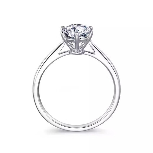 I Do Platinum PT950 Diamond Ring Classic Six Claw Diamond Ring Wedding Ring Proposal Marriage Gift for Wife and Girlfriend Birthday Gift Classic Six Claw 1 Carat Diamond No. 11