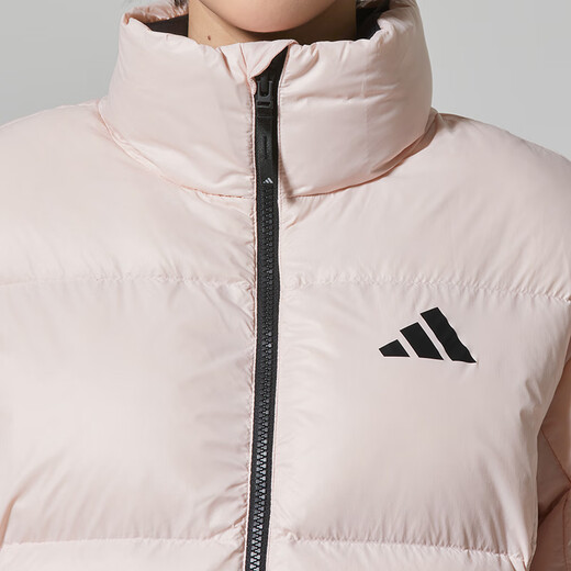 Adidas doudoune à col montant pour femme 25 hiver nouveaux vêtements de sport hydrofuge, coupe-vent et résistant au froid doudoune chaude épaissie noir/style court-ample/à la mode trois bandes M 165 poids recommandé 110-120 Jin Jin équivaut à 0,5 kg