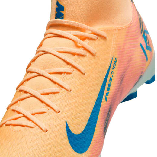 Nike Mercurial Series Mbappe Men's High Top MG Football Shoes Winter NIKE SUPERFLY 10 FQ8293 801 Light Melon Orange/Peacock Blue/Igloo Blue 45