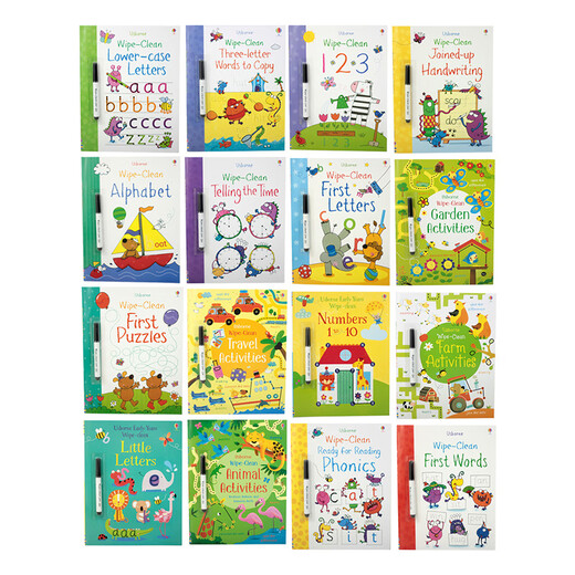 托马斯&朋友	（THOMAS&FRIENDS）幼儿园控笔训练入门练字帖儿童英文字母数字描红本练习4岁3宝宝 男孩款16册-无彩盒--随机