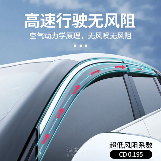 丽田适用长安逸动plus第三代汽车用品改装配件大全车窗雨眉晴雨挡 12178雨挡4片3D不锈钢亮条