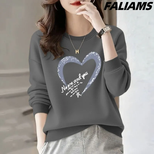 Sudadera mai Xueren para mujeres 2025 Autumn New Corea Version de manga larga Sudadera suelta de gran tamaño suelta y versátil Top de casual
