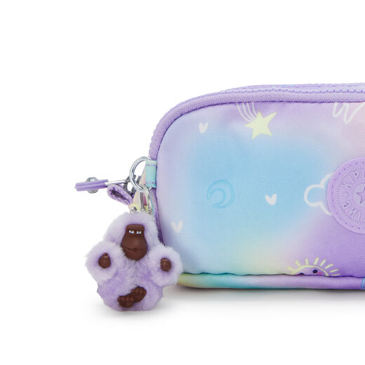 Kipling kipling women's 2025 autumn and winter new fashion trend casual student pencil case | GITROY blue and purple universe starry sky gradient