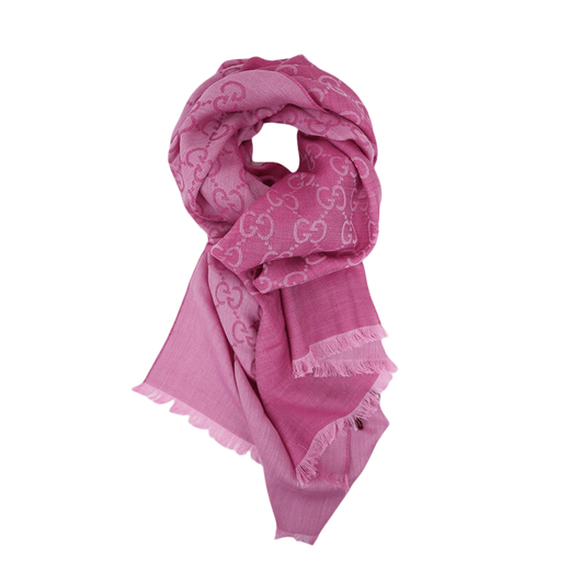 GUCCI Scarf Women's Fashion Casual Versatile Wool Mid-Length Scarf Holiday Gift Rose Pink 165904 3G646 5872