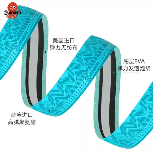 SEER Octopus Road Handlebar Tape Reinforced Shock Absorption Anti-Slip Dead Flying Bicycle Handlebar Bend Bar Wrap Strap Grip Cover White PU+Rainbow EVA