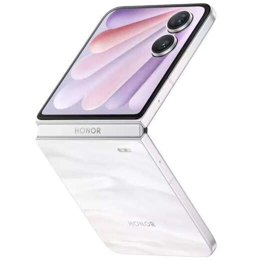 HONORMagicVFlip2 large selfie phone new product folding phone large external screen dual screen mobile phone Moon Shadow White 5G full network 12GB+512GB official standard nationwide warranty