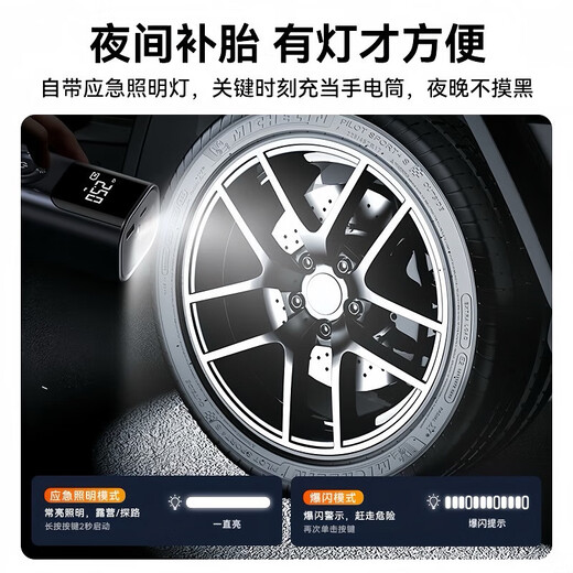 Car Wireless Air Pump Car Air Pump Electric Portable Car Tire 12V High Pressure Inflator Pointer Model Wireless Pressure Measurement + Inflation Set