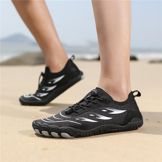 Di Gelong outdoor river tracing shoes breathable water fishing shoes for men and women seaside quick-drying beach swimming shoes indoor fitness 281 black 42