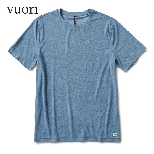 VUORI Strato Men's Fitness Training Short-Sleeved T-Shirt Sports and Leisure V126 Blue/Cloud Heather L 180
