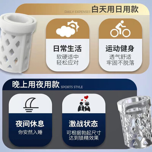 OMYSKY circumcision retraction over-long artifact for men delayed locking sperm rings and sheep eye circles adult sex products transparent (wear during daily rest)