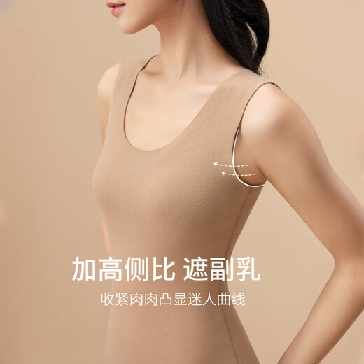 VTT Seamless Thermal Vest Women's Underwear Goat Velvet 2025 Autumn and Winter New Plus Velvet Thickened Autumn Clothing Sanitary Pants Skin Color_(Sheep Velvet++ Quick Warm) M
