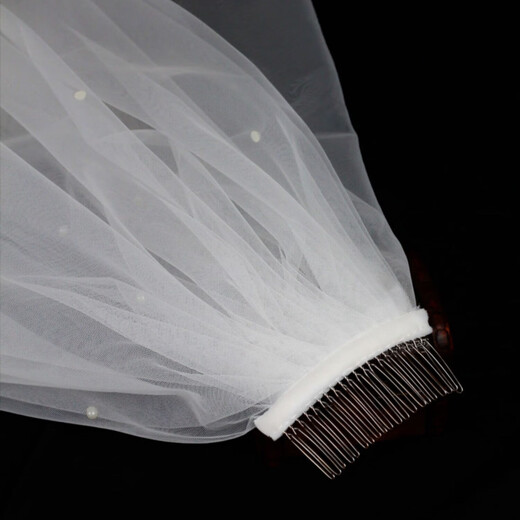 Bang Silk veil, bride's main wedding dress, wedding certificate, proposal, engagement, super fairy high-end fluffy headwear, photo studio photo props, plain yarn pearl veil, hair comb