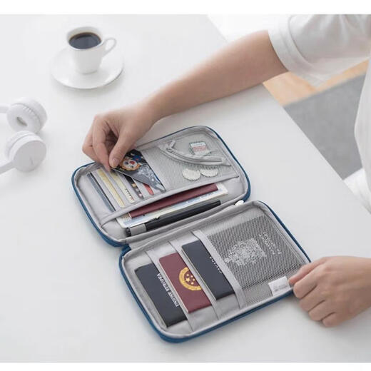 赛森生活用品旅行护照包机票护照夹宝宝证件收纳包出生证疫苗 飘带粉结斑马小彩虹五色花粉