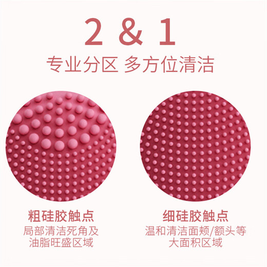 Xiaomijian German Quality Electric Facial Cleanser Facial Cleanser Facial Cleanser Cleans Pores Silicone Waterproof Sonic Facial Cleanser Beauty Men and Women Pore Deep Cleaning Blackhead Facial Washing Brush Pink ()