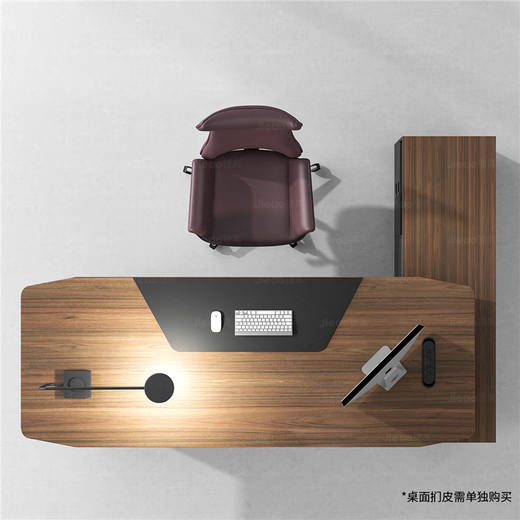 Jie'ao boss office chair combination manager president supervisor simple modern office furniture executive desk walnut color short cabinet 1.8 meters boss